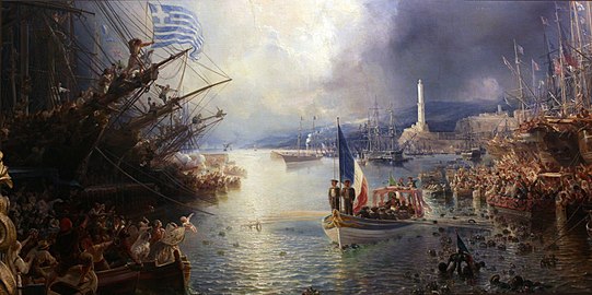 Теодор Гюден « Наполеон III посещает Геную в 1859 году после австро-сардинской войны », 1865. Коллекция Национального музея морской пехоты. Париж, Франция.