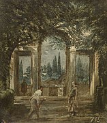 Д. Веласкес. Вид садов Виллы Медичи в Риме. Ок. 1630 г. Холст, масло. Прадо, Мадрид