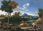 Пейзаж с Товием и ангелом. Ок. 1650 г. Холст, масло. Музей Тиссена-Борнемисы, Мадрид