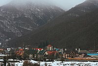 Вид на село зимой