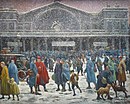 Восточный вокзал под снегом. 1917