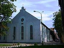 Старейший[78] действующий баптистский храм в Европе на правом берегу реки Данге в Новом городе Клайпеды