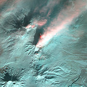 Ключевской вулкан. Извержение 24 февраля 2005 года