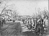 Военный парад XI Красной армии в Темир-Хан-Шуре после установления советской власти. Дагестан. 1920.