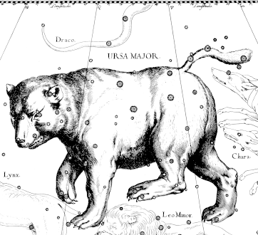 Созвездие Большой Медведицы из атласа Яна Гевелия
