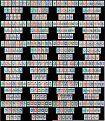 Все 384 марки серии «Гербы». Венесуэла (1951-1954)