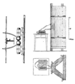 Искровой передатчик Генриха Герца 450 МГц, 1888 г., состоял из 23 см диполя и искрового разрядника в фокусе параболического отражателя.