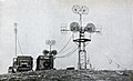 Мобильная микроволновая релейная станция армии США, 1945 г., демонстрирующая релейные системы, использующие частоты от 01, до 4,9 ГГц, который может передавать до 8 телефонных звонков по лучу.