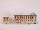 Ж. Майблюм. Дворец графа П. С. Строганова, фасад. 1863