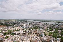 Top view of the city and Kaveri river