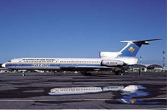 «Ту-154» авиакомпании «Kazakhstan Airlines» в аэропорту Алматы