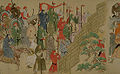 Монгольские воины. Миниатюра из японского «Свитка о монгольском нашествии», 1293 год