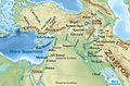 Сирийская пустыня (Deserto Siriano) в междуречье Оронта, Иордана и Евфрата на карте Ближнего Востока