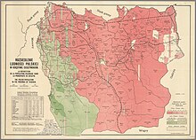 Этнографическая карта провинции Тешен, 1919 г.