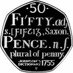 2005 Johnson’s Dictionary Commemorative 50p coin