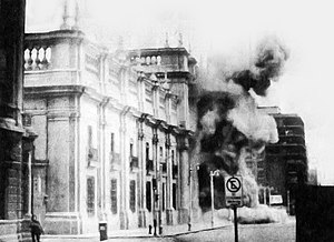 Бомбардировка президентского дворца «Ла Монеда» во время военного переворота в Чили