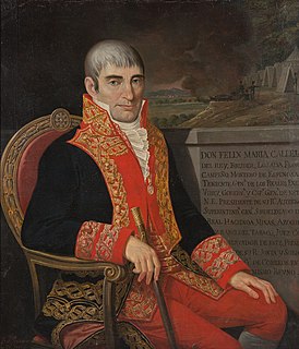 Портрет Феликса Каллехи (1815 г.) работы Джузеппе Перовани ( Национальный исторический музей , Мехико).