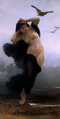Нюкта, богиня ночи (Адольф Вильям Бугро — «Ночь» (1883))