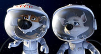 Кадр из мультфильма «Белка и Стрелка. Звёздные собаки»
