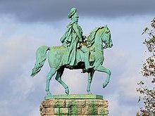 Памятник Вильгельму I на мосту Гогенцоллернов в Кёльне