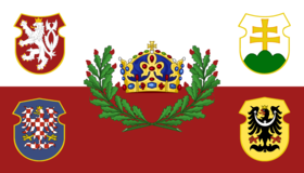 Флаг Чехословацкого корпуса, нёсшего службу в России