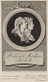 Королевское семейство: Людовик XVI, Мария-Антуанетта и их сын Людовик XVII. Ок. 1790. Офорт