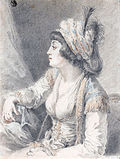 Султанша в турецком наряде. Бумага, итальянский карандаш, пастель. 1777