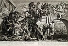 Поражение и смерть тирана Максенция (Битва у Мульвийского моста). По картине П. П. Рубенса (в зеркальном изображении)