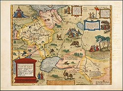 Карта России, Московии и Тартарии, составленная Антонием Дженкинсоном англичанином, издана в Лондоне в год 1562. Посвящена его светлости Генриху Сиднею, Правителю Уэльса. 1570.