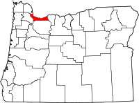 Округ Малтнома, штат Орегон на карте