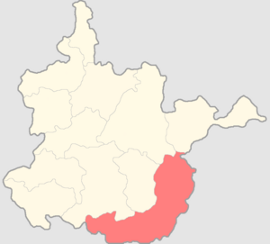Богучарский уезд на карте