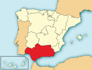 Андалусия на карте