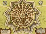 План города-крепости Пальманова. 1593