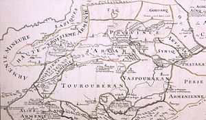 Утик (Outi) на карте Великой Армении, 1788 год