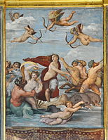 Себастьяно дель Пьомбо и Содома по рисунку Рафаэля. Триумф Галатеи. 1511. «Лоджия Галатеи»