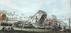 Русский военный лагерь вблизи Карасу-Базара в Крыму, 1783 год