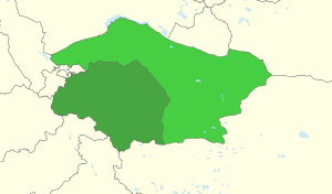      Территория Могульского ханства под властью туглуктимуридов      Территория подконтрольная Мирзе Абу Бакру