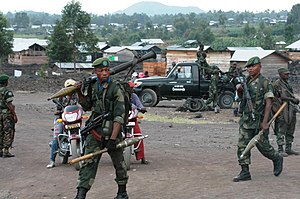 Бойцы правительственной армии в Гома, 21 мая 2013.