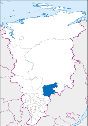 Богучанский район на карте