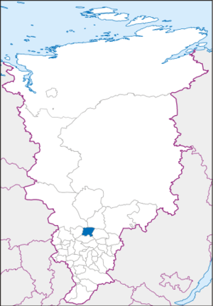 Казачинский район на карте