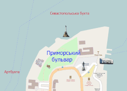 На карте Севастополя