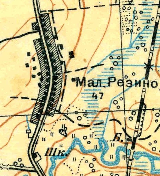 План деревни Малое Рейзино. 1931 год