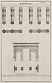 План стойки ворот Антинополя и портика храма в Архемунайне