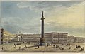 Александровская колонна на рисунке Монферрана (до окончания работ), 1829-1830 гг.