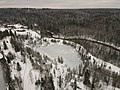 Монферраново озеро. Горный парк Рускеала, Карелия, Россия.
