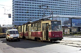 Трамвай ЛВС-86К № 8190 на маршруте № 29. Август 2002 года
