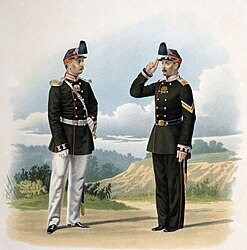 Обер-офицер и унтер-офицер 13-го гренадерского Эриванского полка, 1863 г.[10]