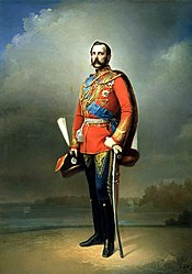 Император Александр II в форме Лейб-Гвардии Гусарского Его Величества полка, 1873 г.