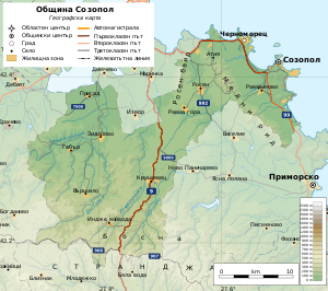 Община Созопол на карте