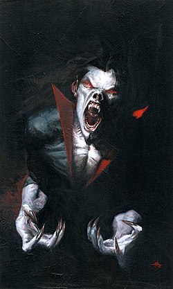 Обложка Morbius: The Living Vampire vol. 2, #1 (март 2013) Художник — Габриэль Дель’Отто